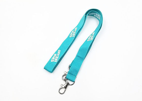 Red Silkscreen Printing Single Custom Lanyards , Unlimited Print Id Neck Lanyard supplier