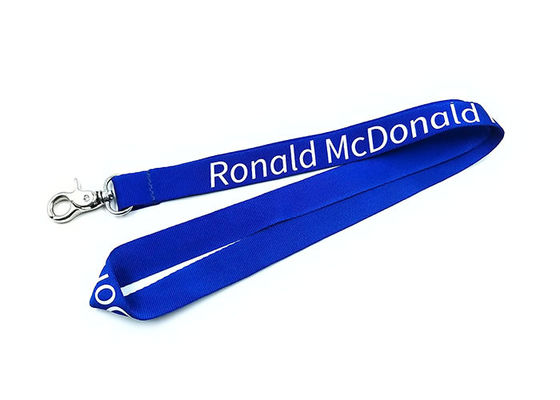 Custom 460mm Length Imprinted Nylon Lanyards Turquoise Color With Thumb Trigger supplier